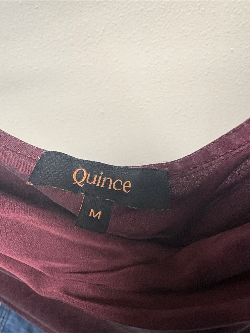 Quince Women’s Burgundy Cowl Neck Silk Camisole Top M - Picture 2 of 3